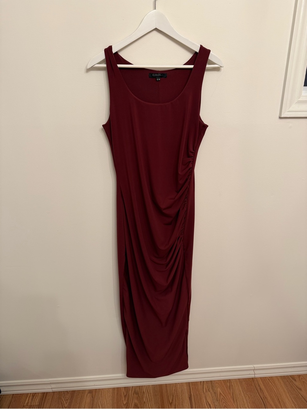 Sleeveless Ruched Maxi Dress by Relr